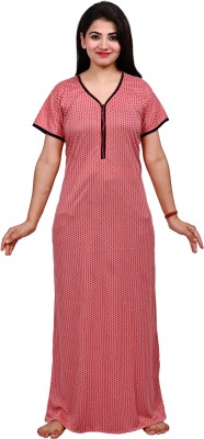 DuskRobe Women Nighty(Pink)