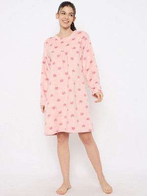 Camey Women Nighty(Pink)