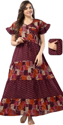 visaka Women Nighty(Multicolor)
