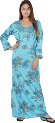 Bonjour Fashion Women Nighty(Blue)