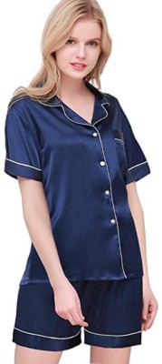 Rizu Collection Women Nighty Set(Blue)