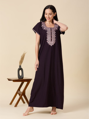 Nightspree Women Nighty(Purple)