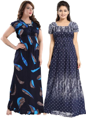 Kesar Desgins Women Nighty(Multicolor)