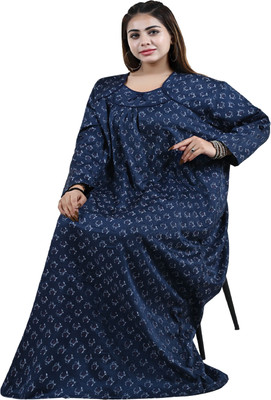 Bindass female collection Women Nighty(Blue)