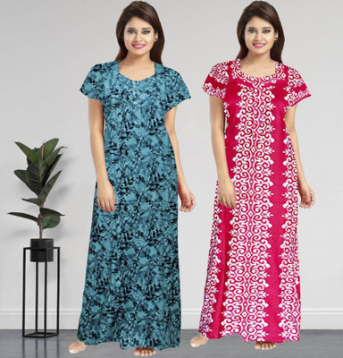 Hans Craft And Creation Women Nighty(Multicolor)