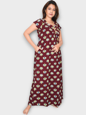 HOC Women Nighty(Maroon)