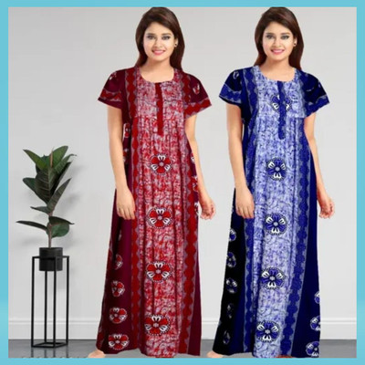 ANANT CREATION Women Nighty(Multicolor)