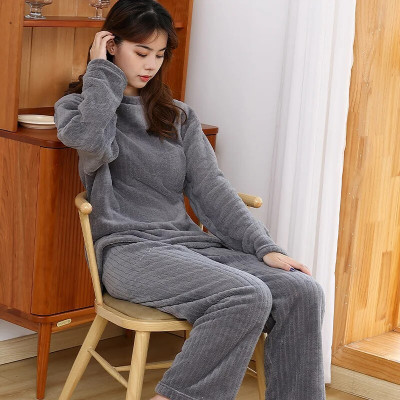 SKG Women Self Design Grey Night Suit Set