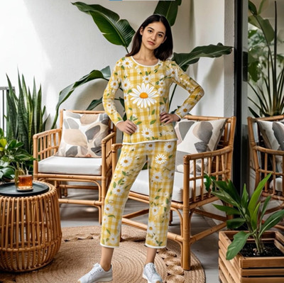 Xivir Women Printed Multicolor Top & Pyjama Set