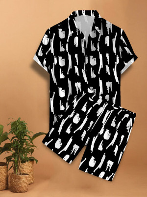 CHEAPSHIRTS Men Printed Multicolor Night Suit Set