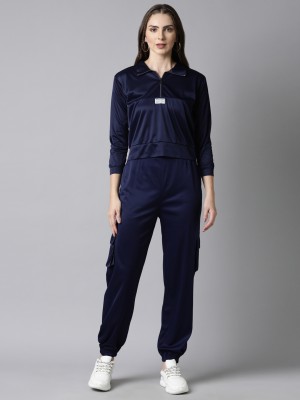 BAILEY SELLS Women Solid Blue Night Suit Set