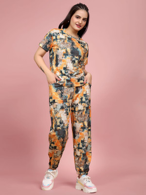 DreamBe Women Printed Multicolor Top & Pyjama Set