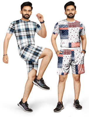 MISHITASALES Men Printed Multicolor Night Suit Set