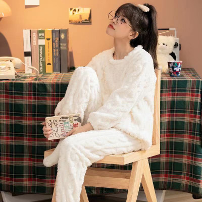 TIARO Women Self Design White Night Suit Set