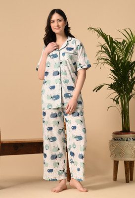 Janki Creation Women Printed Multicolor Night Suit Set