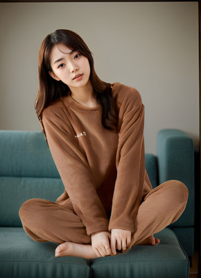 FitIn OutFit Women Solid Brown Night Suit Set