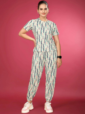 SAKARMAA Women Printed Multicolor Top & Pyjama Set