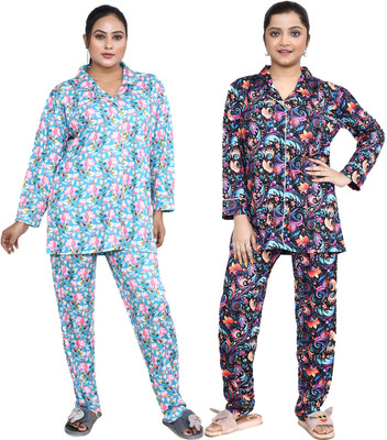 RAPL BHARAT Women Printed Multicolor Night Suit Set