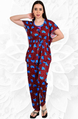 OneTip Women Printed Multicolor Shirt & Pyjama set