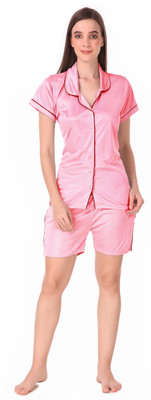 Divine Paridhaan Girls Solid Silver Top & Shorts Set