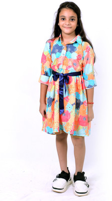tilism Girls Printed Multicolor Night Suit Set