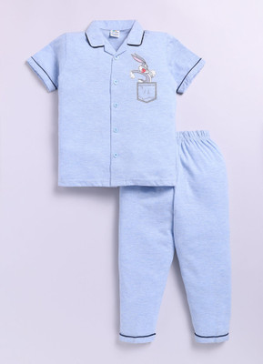 GEMINI LABEL Boys Printed Blue Night Suit Set