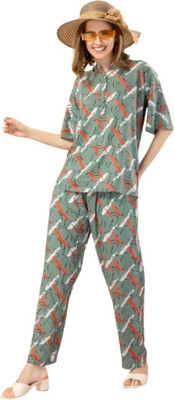 Shree Swami Samarth collection Women Printed Multicolor Night Suit Set