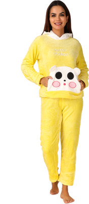 Jady Women Embroidered, Solid Multicolor Night Suit Set