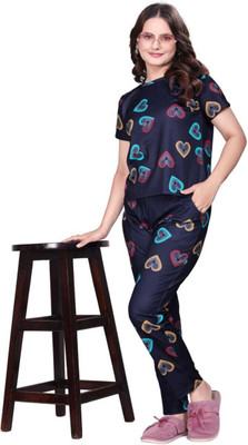 Samrudhh Women Printed, Floral Print Blue Top & Pyjama Set