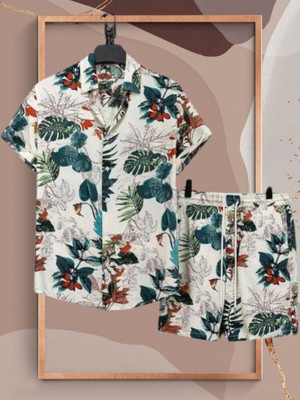 Varni Creation Men Abstract Multicolor Night Suit Set