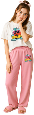 Shonisha Women Printed Pink Top & Pyjama Set