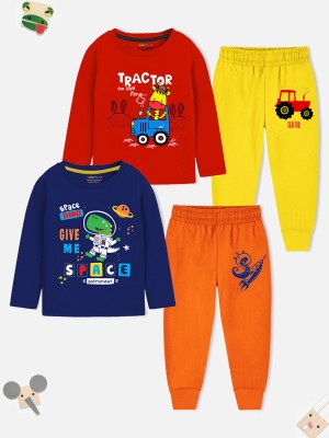 Trampoline Boys & Girls Printed Multicolor Night Suit Set