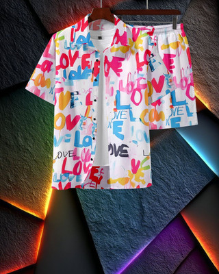 7starenterprise7 Men Printed Multicolor Night Suit Set