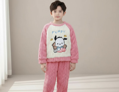 Cut Style Clothing Boys & Girls Self Design Pink, White Top & Pyjama Set