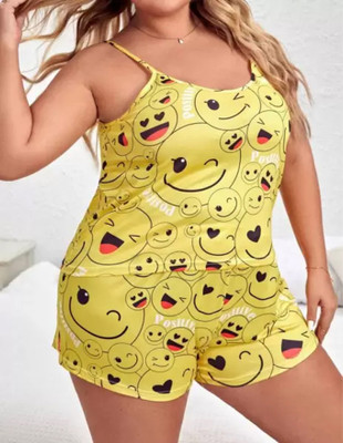 Vastly Women Printed Yellow Top & Shorts Set