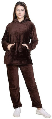 US Trendz Women Solid Brown Night Suit Set