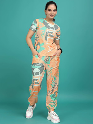 SAKARMAA Floral Print Women Track Suit