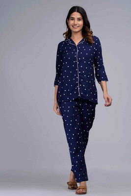 SURAJCHOUDHARY Women Printed Maroon Shirt & Pyjama set