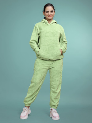 SAKARMAA Women Self Design Light Green Top & Pyjama Set