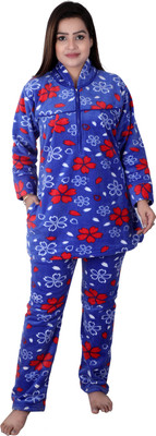 H&Y Women Printed Blue Top & Pyjama Set