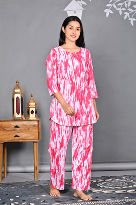 DreamBe Women Nighty Set(Pink)