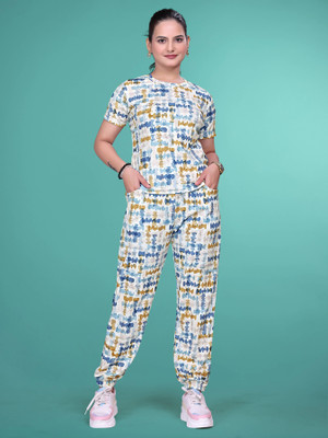 SAKARMAA Women Printed Multicolor Top & Pyjama Set