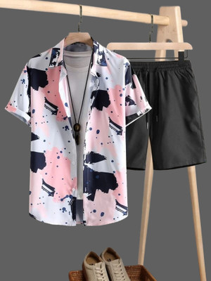 GLORI STAR Men Printed Multicolor Night Suit Set