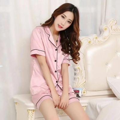 Vd hub Women Solid Pink Night Suit Set
