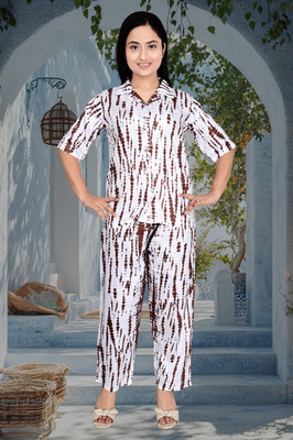 THREEQUEEN Women Ombre/Dyed Multicolor Night Suit Set