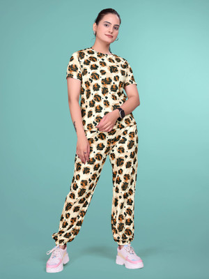 JK Creation Women Printed Multicolor Top & Pyjama Set