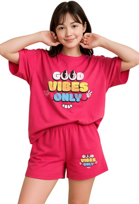 My Swag Women Printed Multicolor Top & Shorts Set