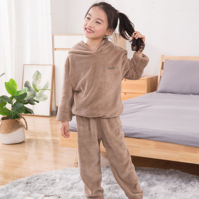 Keenuu Kids Nightwear Girls Self Design Fleece Blend(Brown Pack of 1)