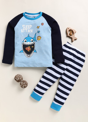 Yk Boys Printed Multicolor Night Suit Set