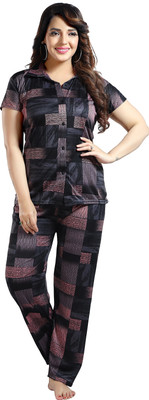 h r creation Women Ombre/Dyed Multicolor Night Suit Set